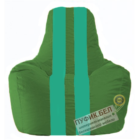 Кресло мешок Спортинг зелёный - бирюзовый С1.1-243