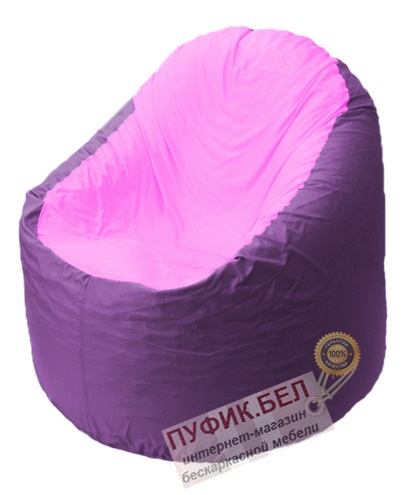 Кресло-мешок Bravo сиреневое, сидушка розовая
