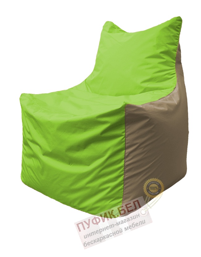 Кресло мешок Фокс Ф 21-186 (салатовый - бежевый)