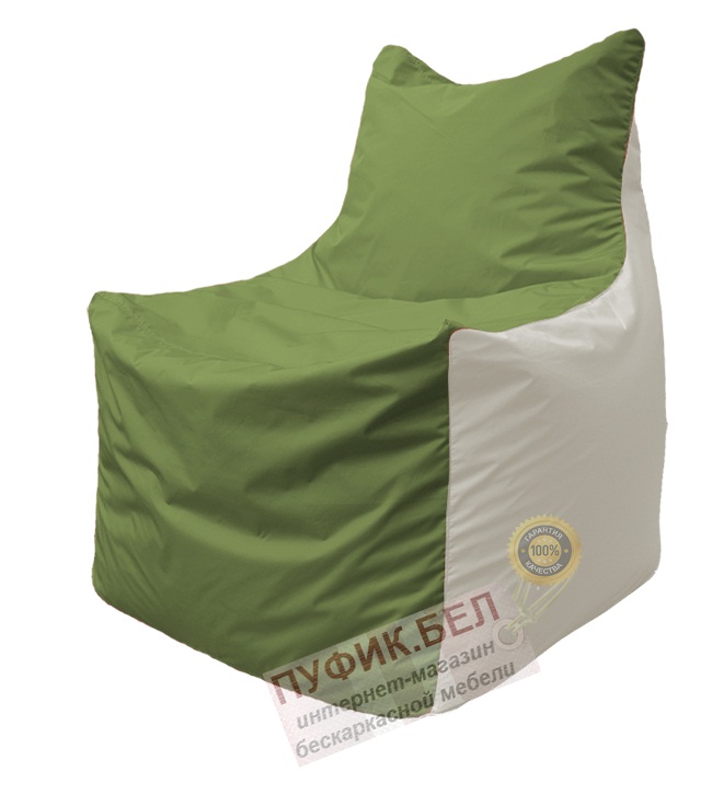 Кресло мешок Фокс Ф 21-231 (оливково-белый)