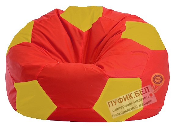 Кресло-мешок Мяч красно - жёлтое 1.1-178