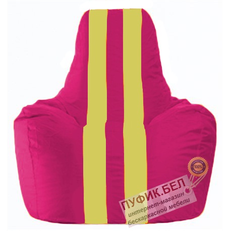 Кресло мешок Спортинг лиловый - жёлтый С1.1-386