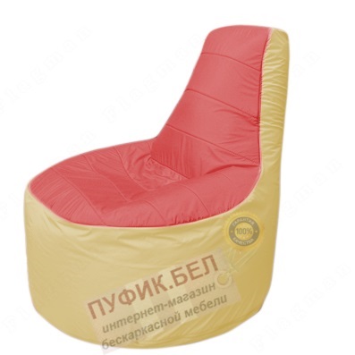 Кресло мешок Трон Т1.1-0220(красный-бежевый)