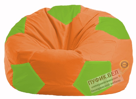 Кресло-мешок Мяч оранжевый - салатовый М 1.1-215