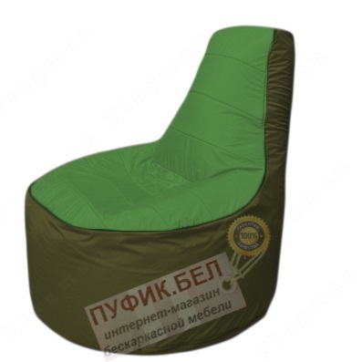 Кресло мешок Трон Т1.1-0811(зеленый-тем.оливковый)