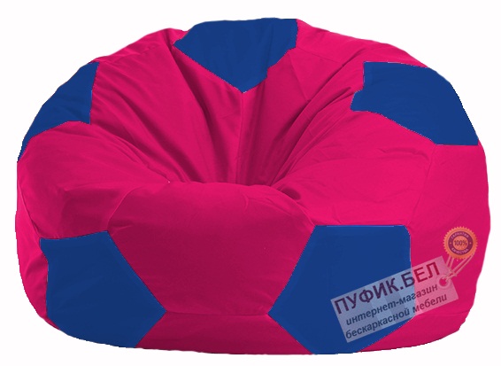 Кресло-мешок Мяч малиновый - синий М 1.1-375