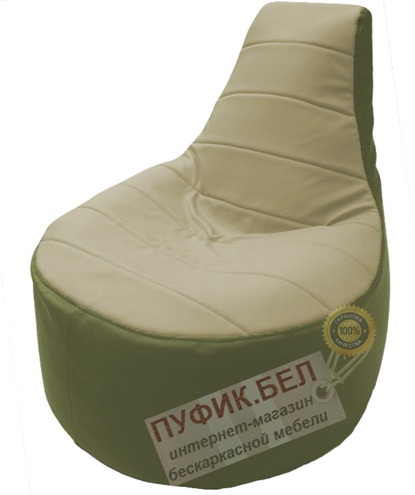 Кресло мешок Трон Т1.3-31 оливковый - светло-бежевый