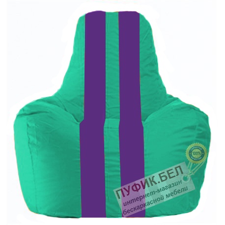 Кресло мешок Спортинг бирюзовый - фиолетовый С1.1-285