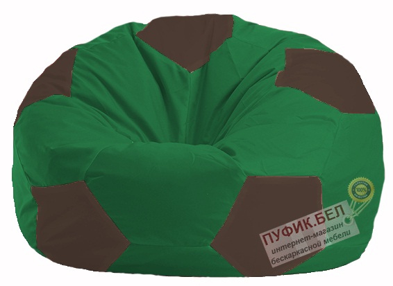 Кресло-мешок Мяч зелёный - коричневый М 1.1-242