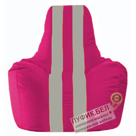 Кресло мешок Спортинг лиловый - серый С1.1-374