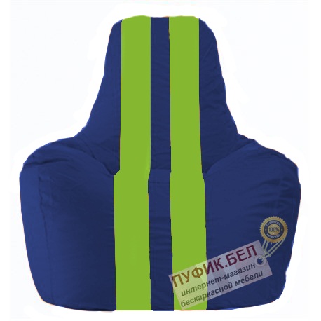 Кресло мешок Спортинг синий - салатовый С1.1-119