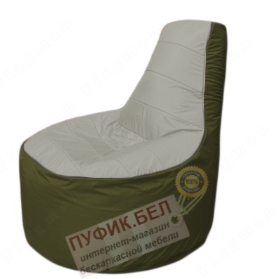 Кресло мешок Трон Т1.1-2211(серый-тем.оливковый)