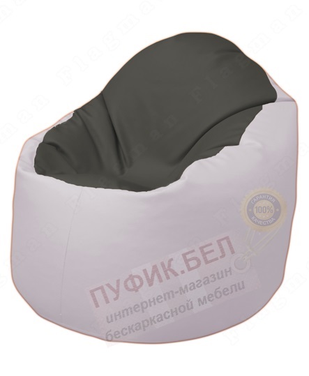 Кресло-мешок Bravo Б1.3-T17Т10 (темно-серый, белый)