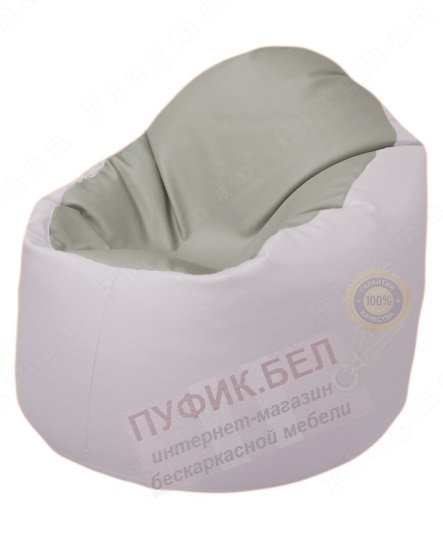 Кресло-мешок Bravo Б1.3-F02F10 (светло-серый, белый)