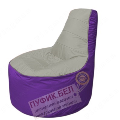 Кресло мешок Трон Т1.1-2218(серый-фиолетовый)
