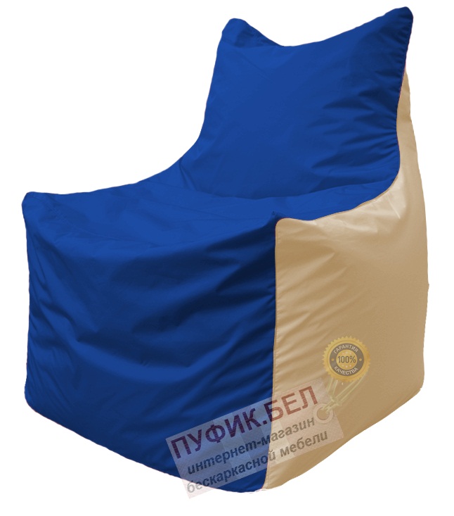 Кресло мешок Фокс Ф 21-121  (василёк - светло-бежевый)