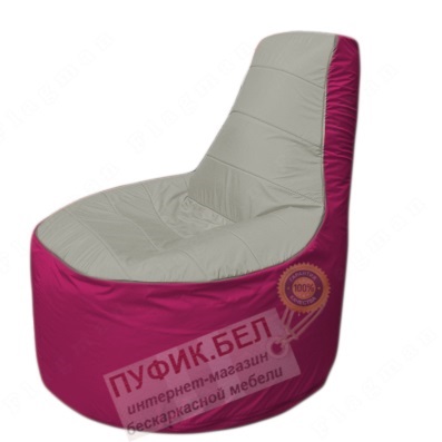 Кресло мешок Трон Т1.1-2204(серый-фуксия)