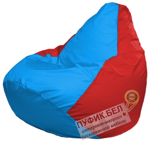 Кресло мешок Груша Макси Г2.1-279 голубой, красный