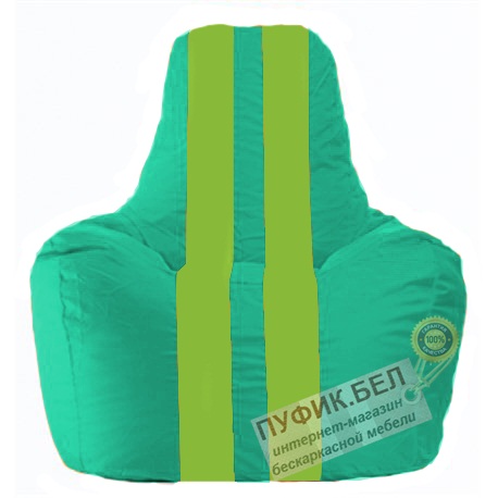 Кресло мешок Спортинг бирюзовый - салатовый С1.1-294