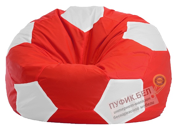 Кресло-мешок "Мяч Стандарт" красно-белое