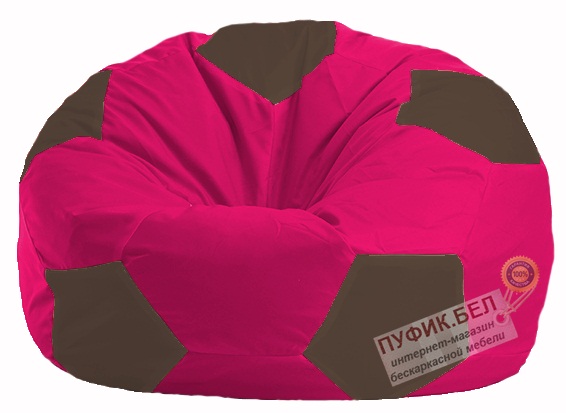 Кресло-мешок Мяч малиновый - коричневый М 1.1-372