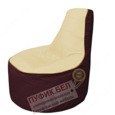 Кресло мешок Трон Т1.1-2001(бежевый-бордовый)
