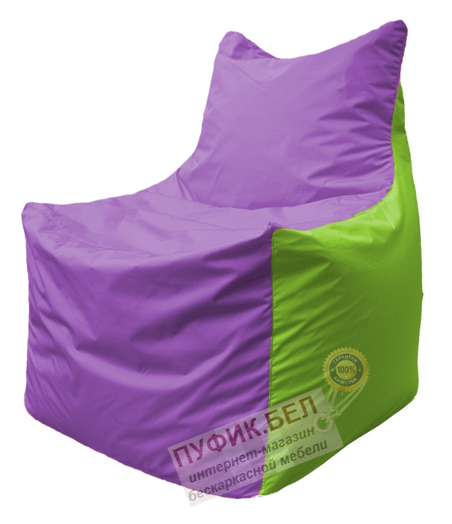 Кресло мешок Фокс Ф 21-108 (сиреневый - салатовый)