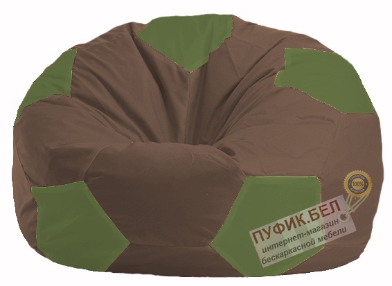 Кресло-мешок Мяч коричневый - оливковый М 1.1-323