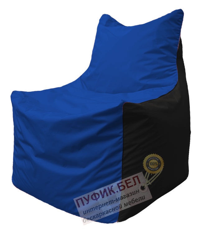 Кресло мешок Фокс Ф 21-115 (василёк - чёрный)