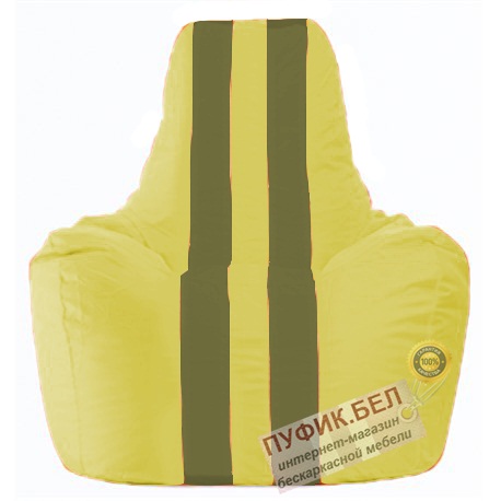 Кресло мешок Спортинг жёлтый - оливковый С1.1-259