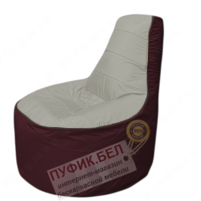 Кресло мешок Трон Т1.1-2201(серый-бордовый)