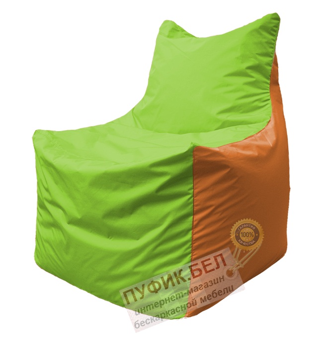 Кресло мешок Фокс Ф 21-163 (салатовый - оранжевый)