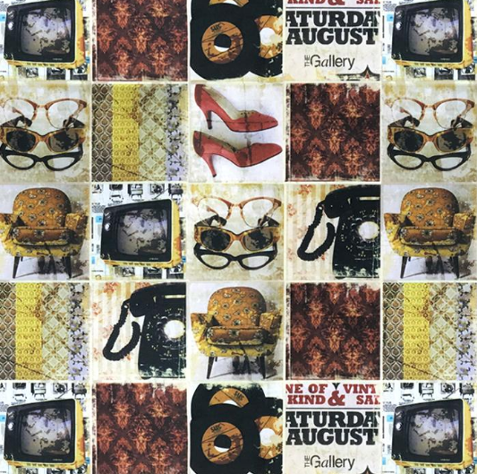 Ткань велюр - Винтаж 01