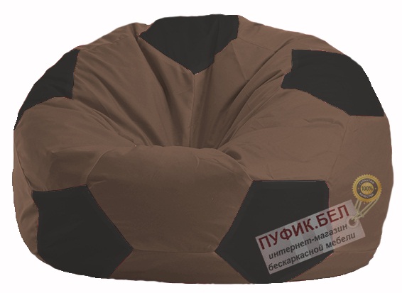 Кресло-мешок Мяч коричневый - чёрный М 1.1-454