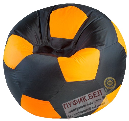 Кресло-мешок "Мяч Стандарт" черно-оранжевое