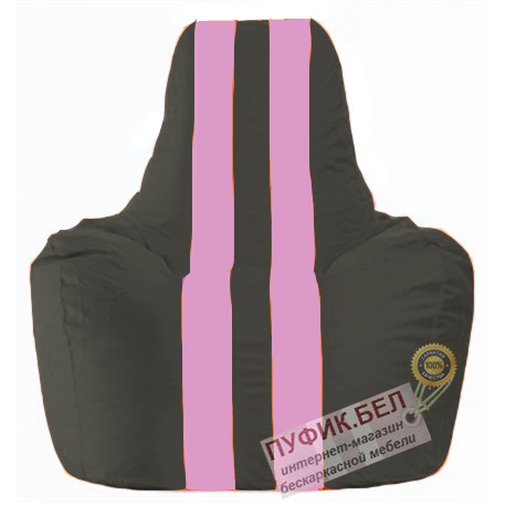 Кресло мешок Спортинг чёрный - розовый С1.1-469