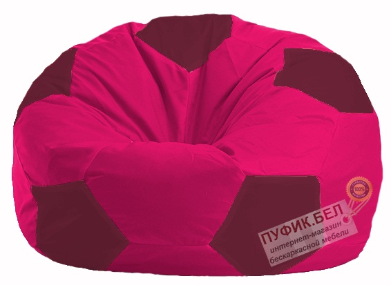 Кресло-мешок Мяч малиновый - бордовый М 1.1-384