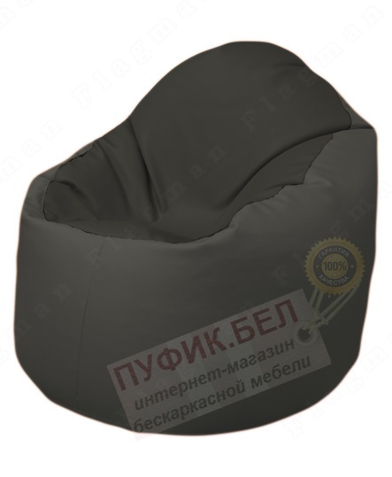 Кресло-мешок Bravo Б1.3-T38Т17 (черный, тёмно-серый)