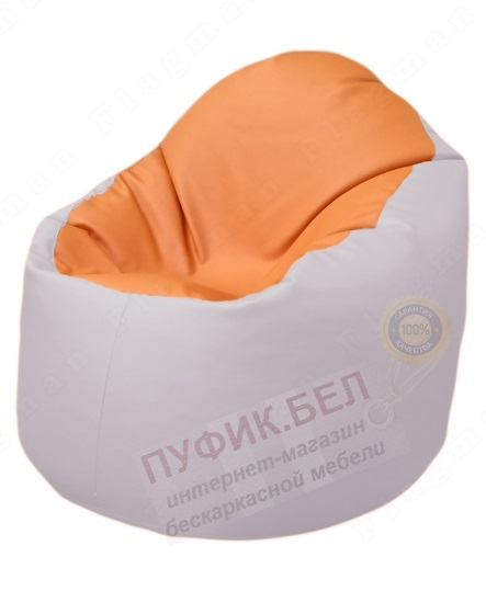 Кресло-мешок Bravo Б1.3-T20Т10 (оранжевый-белый)