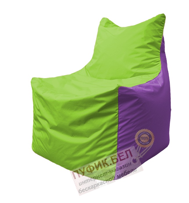 Кресло мешок Фокс Ф 21-158 (салатовый - фиолетовый)