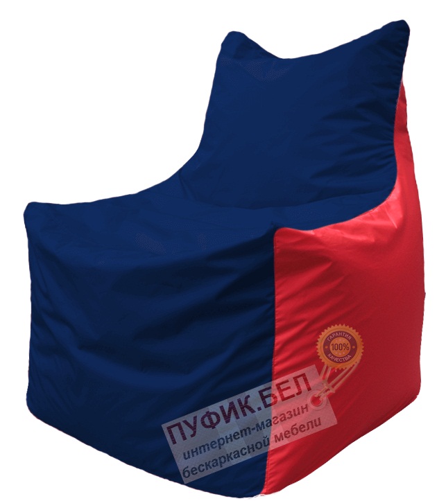 Кресло мешок Фокс Ф 21-46 (тёмно-синий - красный)