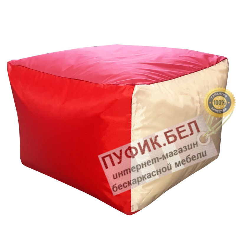 Пуфик Папед (фуксия+красный+бежевый)