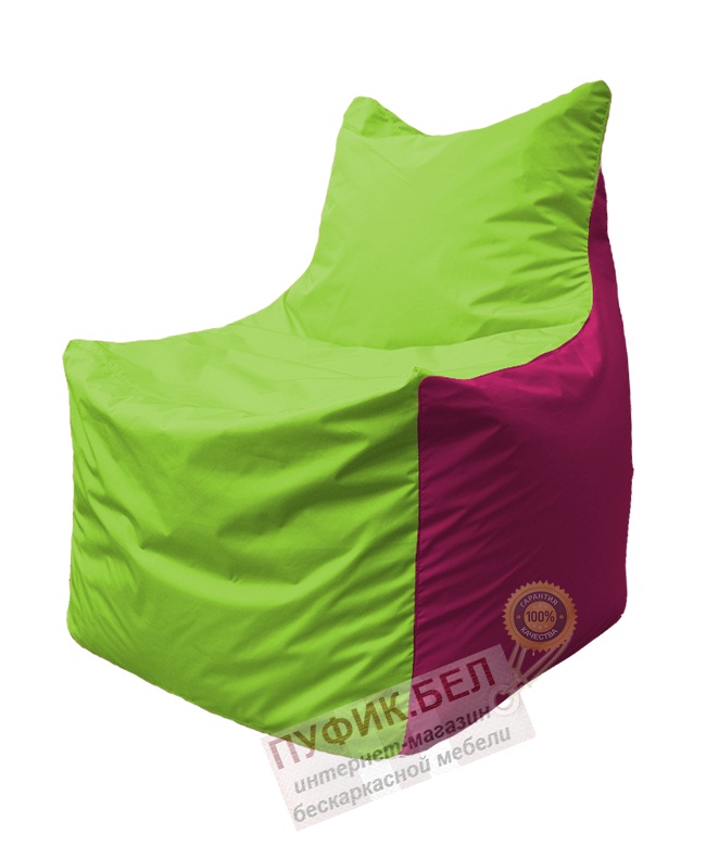 Кресло мешок Фокс Ф 21-154 (салатовый - малиновый)
