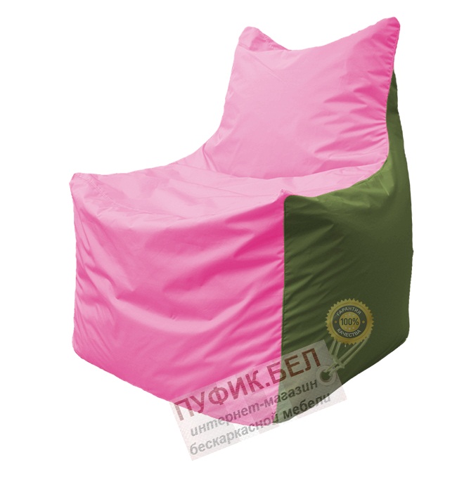 Кресло мешок Фокс Ф 21-196 (розовый - слоновая кость)
