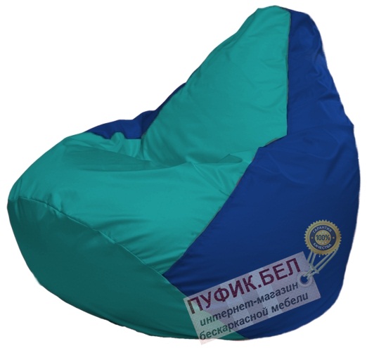 Кресло мешок Груша Макси Г2.1-291 бирюзовый, синий
