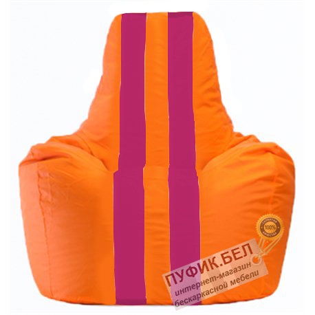 Кресло мешок Спортинг оранжевый - лиловый С1.1-221