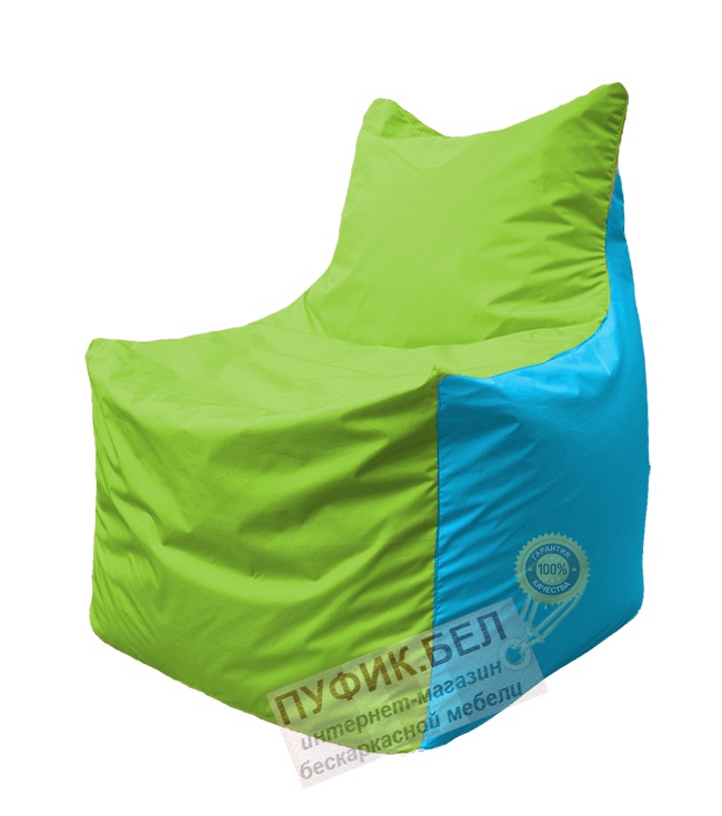 Кресло мешок Фокс Ф 21-168 (салатовый - голубой)