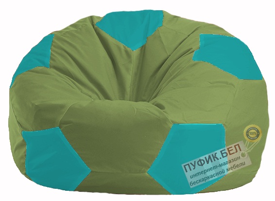 Кресло-мешок Мяч оливковый - бирюзовый М 1.1-230