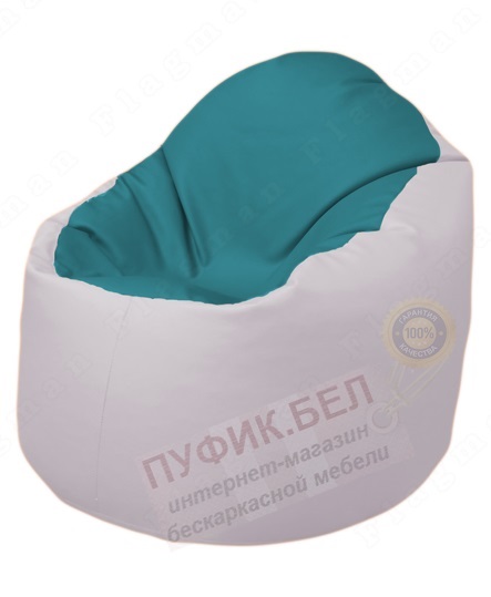 Кресло-мешок Bravo Б1.3-N41Т10 (бирюзовый-белый)