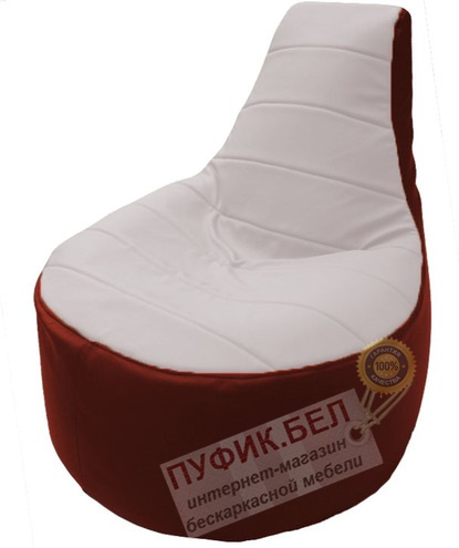 Кресло мешок Трон Т1.3-39 красный - белый